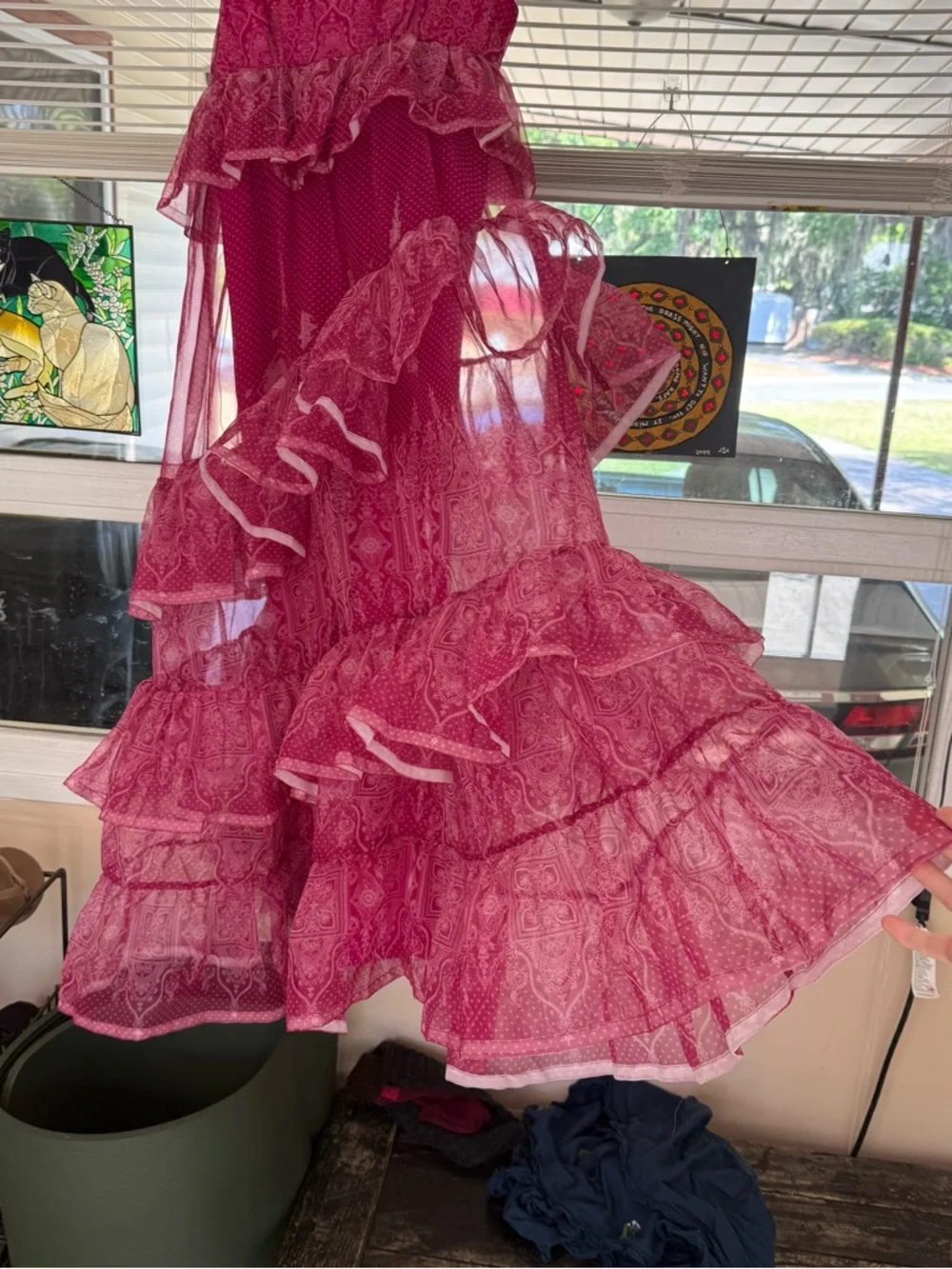 Anthropologie Ruffle Maxi Dress - Picture 5 of 10